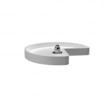 Rev-A-Shelf 6421-18-11-52 - Polymer Kidney 1-Shelf Lazy Susan w/Bottom Mount Rotating Post for Corner Wall Cabinets
