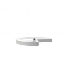 Rev-A-Shelf 6421-24-11-52 - Polymer Kidney 1-Shelf Lazy Susan w/Bottom Mount Rotating Post for Corner Base Cabinets