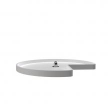 Rev-A-Shelf 6421-32-11-52 - Polymer Kidney 1-Shelf Lazy Susan w/Bottom Mount Rotating Post for Corner Base Cabinets