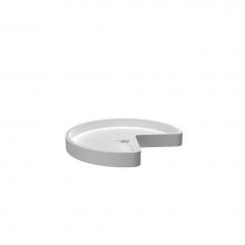 Rev-A-Shelf 6471-18-11-52 - Polymer Kidney 1-Shelf Lazy Susan Shelf for Corner Wall Cabinets (No Post Included)