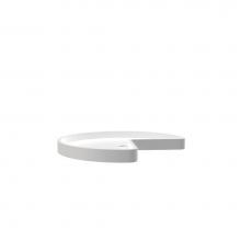 Rev-A-Shelf 6471-24-11-52 - RAS Polymer Kidney Single Shelf Lazy Susan for Corner Base Cabinets (No Post Included)