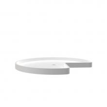 Rev-A-Shelf 6471-32-11-52 - RAS Polymer Kidney Single Shelf Lazy Susan for Corner Base Cabinets (No Post Included)