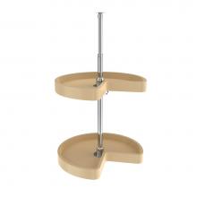 Rev-A-Shelf 6472-18-15-52 - Polymer Kidney 2-Shelf Lazy Susans for Corner Wall Cabinets