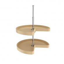 Rev-A-Shelf 6472-24-15-52 - Polymer Kidney 2-Shelf Lazy Susans for Corner Base Cabinets