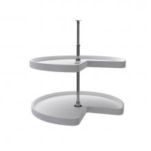Rev-A-Shelf 6472-32-11-52 - Polymer Kidney 2-Shelf Lazy Susans for Corner Base Cabinets