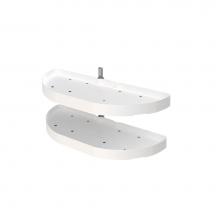 Rev-A-Shelf 6842-31-11-570 - Polymer Pivot Out Half Moon 2-Shelf Organizer for Blind Corner Cabinets