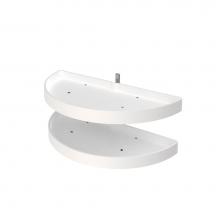 Rev-A-Shelf 6842-33-11-570 - Polymer Pivot Out Half Moon 2-Shelf Organizer for Blind Corner Cabinets