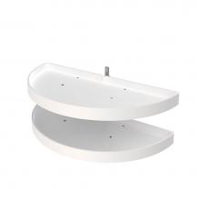 Rev-A-Shelf 6842-39-11-570 - Polymer Pivot Out Half Moon 2-Shelf Organizer for Blind Corner Cabinets