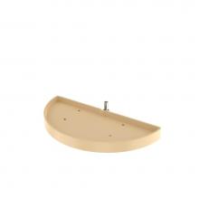 Rev-A-Shelf 6881-33-15-52 - Polymer Pivot and Slide Half Moon 1-Shelf Organizer for Blind Corner Cabinets