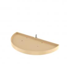 Rev-A-Shelf 6881-39-15-52 - Polymer Pivot and Slide Half Moon 1-Shelf Organizer for Blind Corner Cabinets
