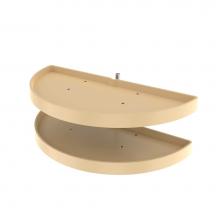 Rev-A-Shelf 6882-39-15-570 - Polymer Pivot and Slide Half Moon 2-Shelf Organizer for Blind Corner Cabinets