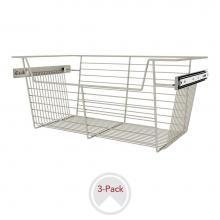 Rev-A-Shelf CBSL-241405SN-3 - 24'' W Closet Baskets for Custom Closet Systems (3-pack)