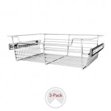 Rev-A-Shelf CBSL-181405CR-3 - 18'' W Closet Baskets for Custom Closet Systems (3-pack)