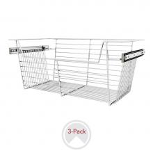 Rev-A-Shelf CBSL-241405CR-3 - 24'' W Closet Baskets for Custom Closet Systems (3-pack)