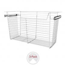 Rev-A-Shelf CBSL-301417CR-3 - 30'' W Closet Baskets for Custom Closet Systems (3-pack)