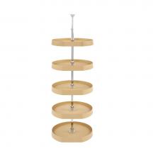 Rev-A-Shelf 6265-20-15-52 - 20 in Almond Polymer Pantry D-Shape Lazy Susans 5-Tier