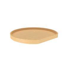 Rev-A-Shelf LD-4BW-201-28SBS-1 - Banded Wood D-Shape Lazy Susan Shelf for Corner Base Cabinets w/Swivel Bearing