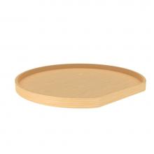 Rev-A-Shelf LD-4BW-201-32SBS-1 - Banded Wood D-Shape Lazy Susan Shelf for Corner Base Cabinets w/Swivel Bearing