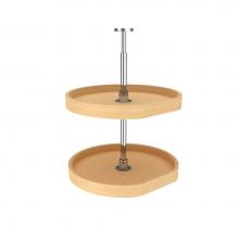 Rev-A-Shelf LD-4BW-262-20-1 - Banded Wood D-Shape 2-Shelf Lazy Susans for Corner Wall Cabinets
