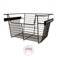 Rev-A-Shelf CBSL-181410BZ-3 - 18'' W Closet Baskets for Custom Closet Systems (3-pack)