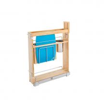 Rev-A-Shelf 448KB-BCSC-5C - Wood Base Cabinet Knife Block Pull Out Organizer w/Soft Close