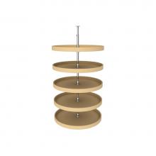 Rev-A-Shelf 6065-28-15-52 - Polymer Full-Circle 5-Shelf Lazy Susans for 52'' H Pantry Cabinets