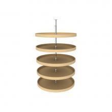 Rev-A-Shelf 6065-32-15-52 - Polymer Full-Circle 5-Shelf Lazy Susans for 52'' H Pantry Cabinets