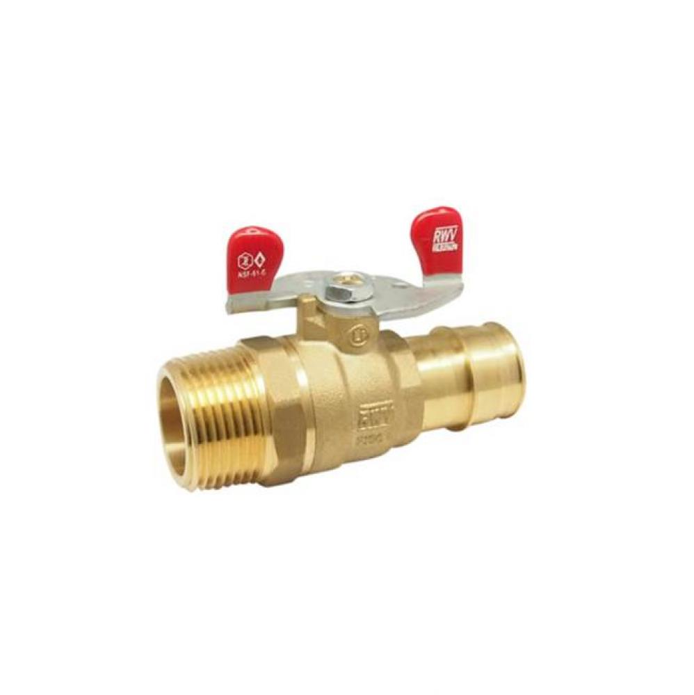 AB PEX F1960 X MNPT BALL VALVE WING HANDLE