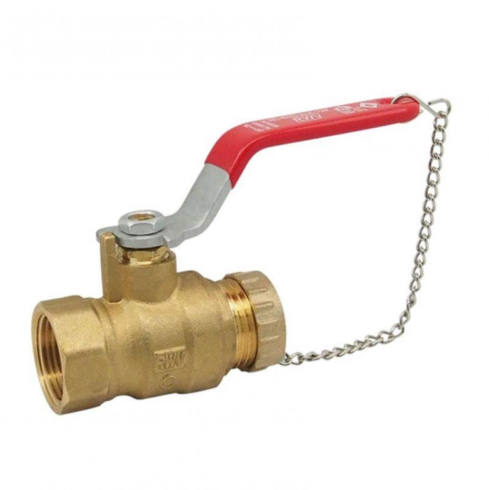 Low Lead Brass Hose End Ball Valve Full Port
