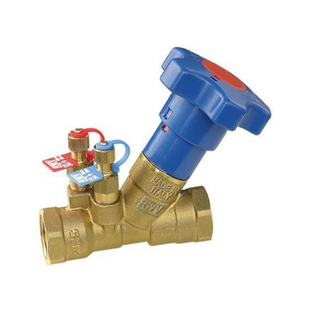 1 1/2 IN DZR Brass Body,  300# WOG,  Fixed Orifice Balancing Valve,  Integral Memory Stop