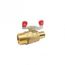 Red-White Valve 670779711706 - AB PEX F1807 X MNPT BALL VLV WING HANDLE