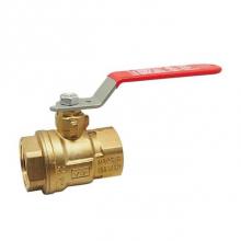 Red-White Valve 670779544083 - 1 1/2 IN 150# WSP/600# WOG Brass Body,  Threaded Ends,  Chrome-Plated Ball,  PTFE Seats