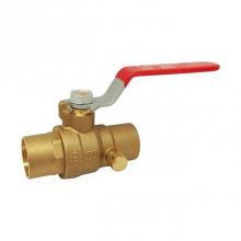 Red-White Valve 670779563053 - 3/4 IN 600# WOG,  Brass Body,  Solder Ends,  Drain Port