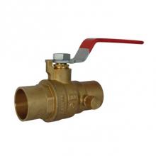 Red-White Valve 670779417042 - 1/2 IN 600# WOG,  Brass Body,  Solder Ends,  Drain Port