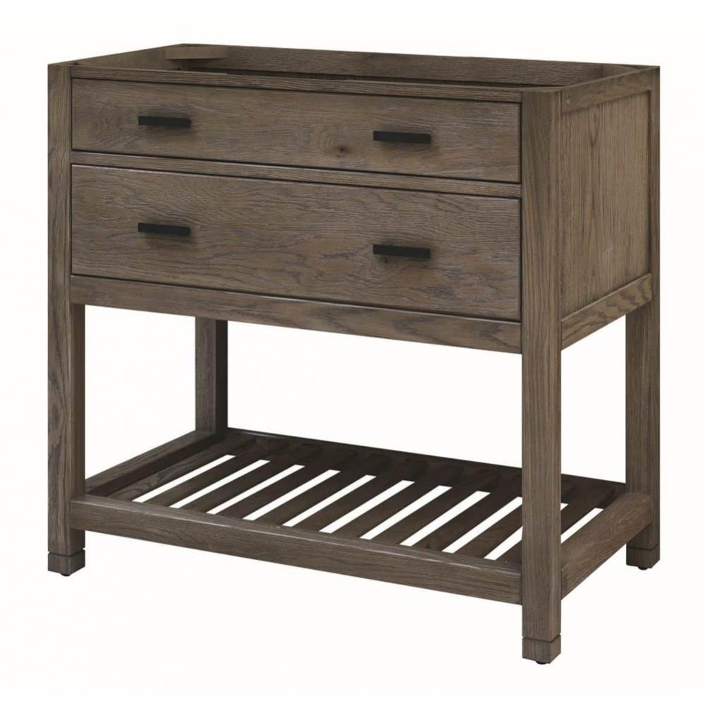 36''W x 21''D x 34''H 1 Drawer Vanity w/ Open Shelf