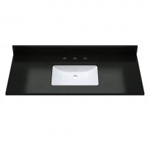 Sagehill Designs RW4922-MB - 49''W x 22''D x 1-3/16'' Midnight Black Granite Top Pre-mounted