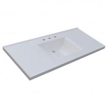 Sagehill Designs WB4922-W - 49''W x 22''D Cultured Marble Vanity Top with 8'' Widespread Faucet