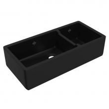 Shaws RC4019MB - 40'' Lancaster Double Bowl Farmhouse Apron Front Fireclay Kitchen Sink