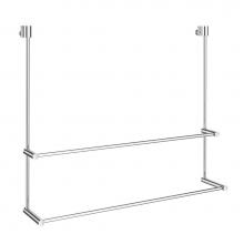 Smedbo DK3102 - NO DRILL DOUBLE TOWEL RAIL FOR SHOWER GLASS