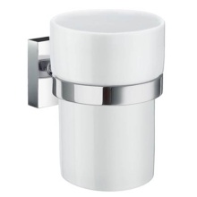 Smedbo RK343P - Tumbler Wall Mounted - Porcelain/ Polished Chrome