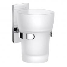 Smedbo ZK343 - Pool Holder With Frosted Glass Tumbler
