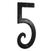 Smedbo S025 - Decorative wrought iron 6'' house numeral 5