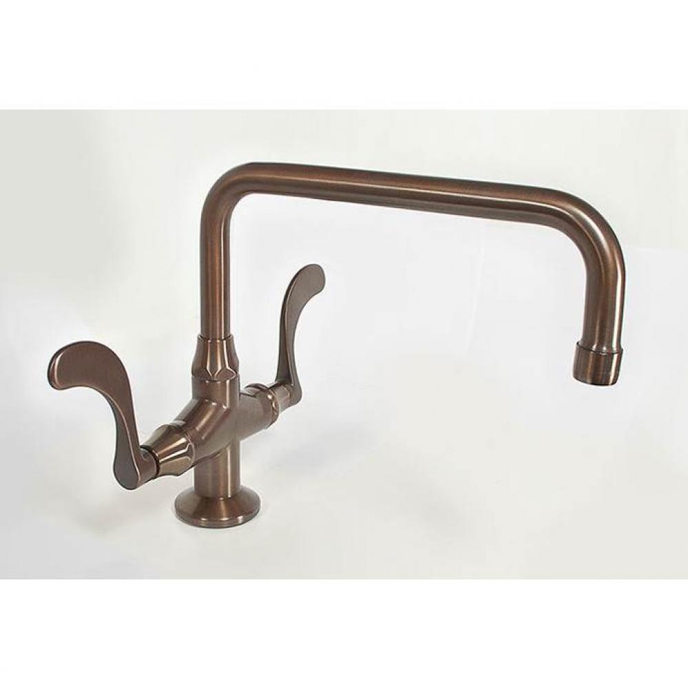 Wingnut Deck Mount Faucet With Fixed Square Spout 9-1/2'' Center To Aerator 6'&apos