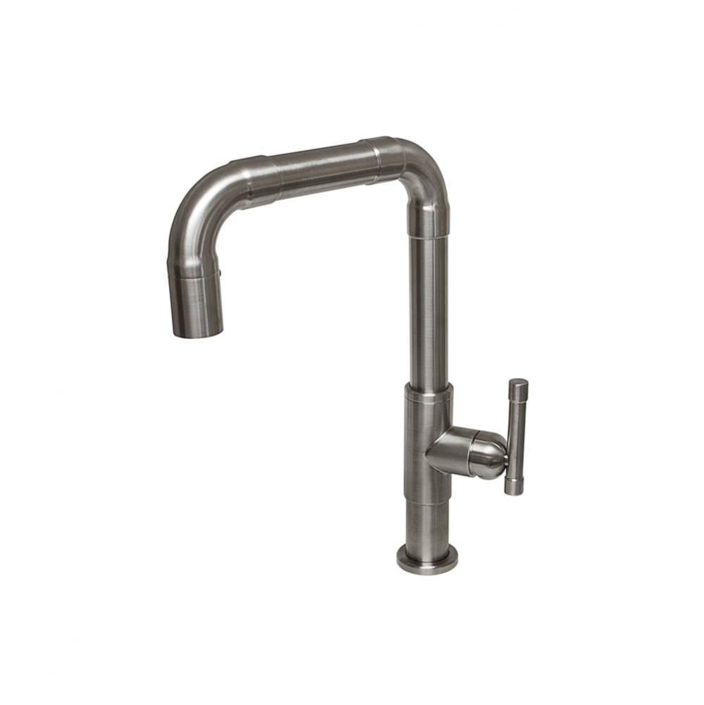 Brut Faucet With Swivel Spout & Pullout Spray 9-3/4'' Center To Aerator 11-1/2'