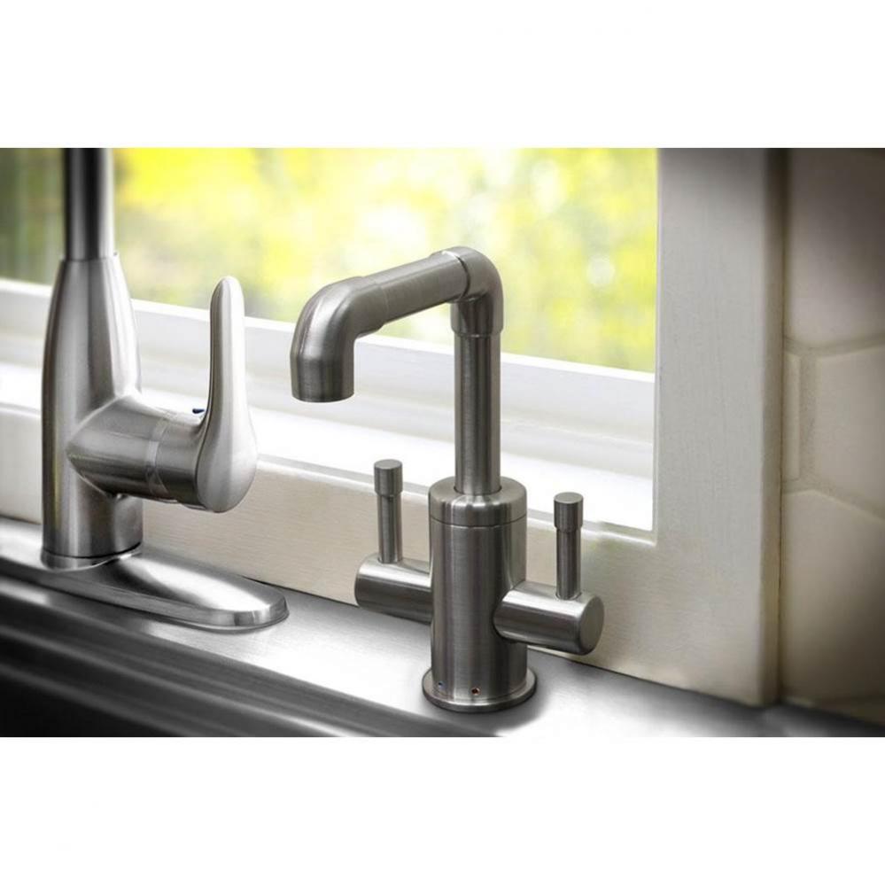 Point Of Use Faucet With Elbow Spout Hot & Cold