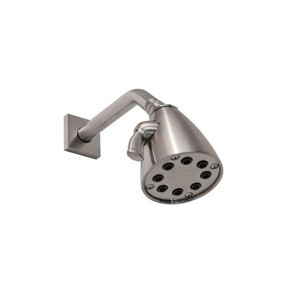 8-Plunger Shower Head With 1/2'' X 8'' Arm And Square Wall Flange 3-1/2'&