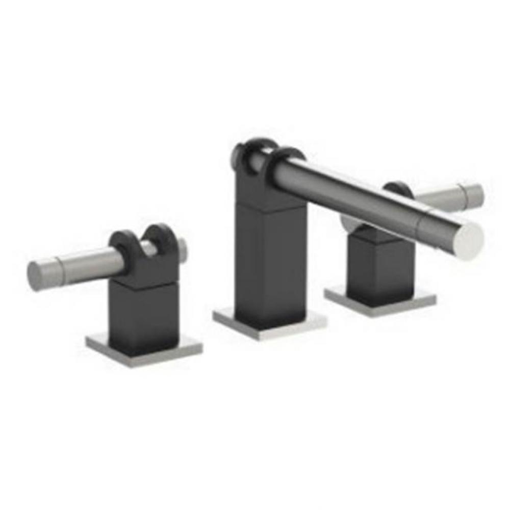 Strap Widespread Deck Mount Tub Filler With Fixed Spout 7'' Center To Aerator 3-1/2&apos