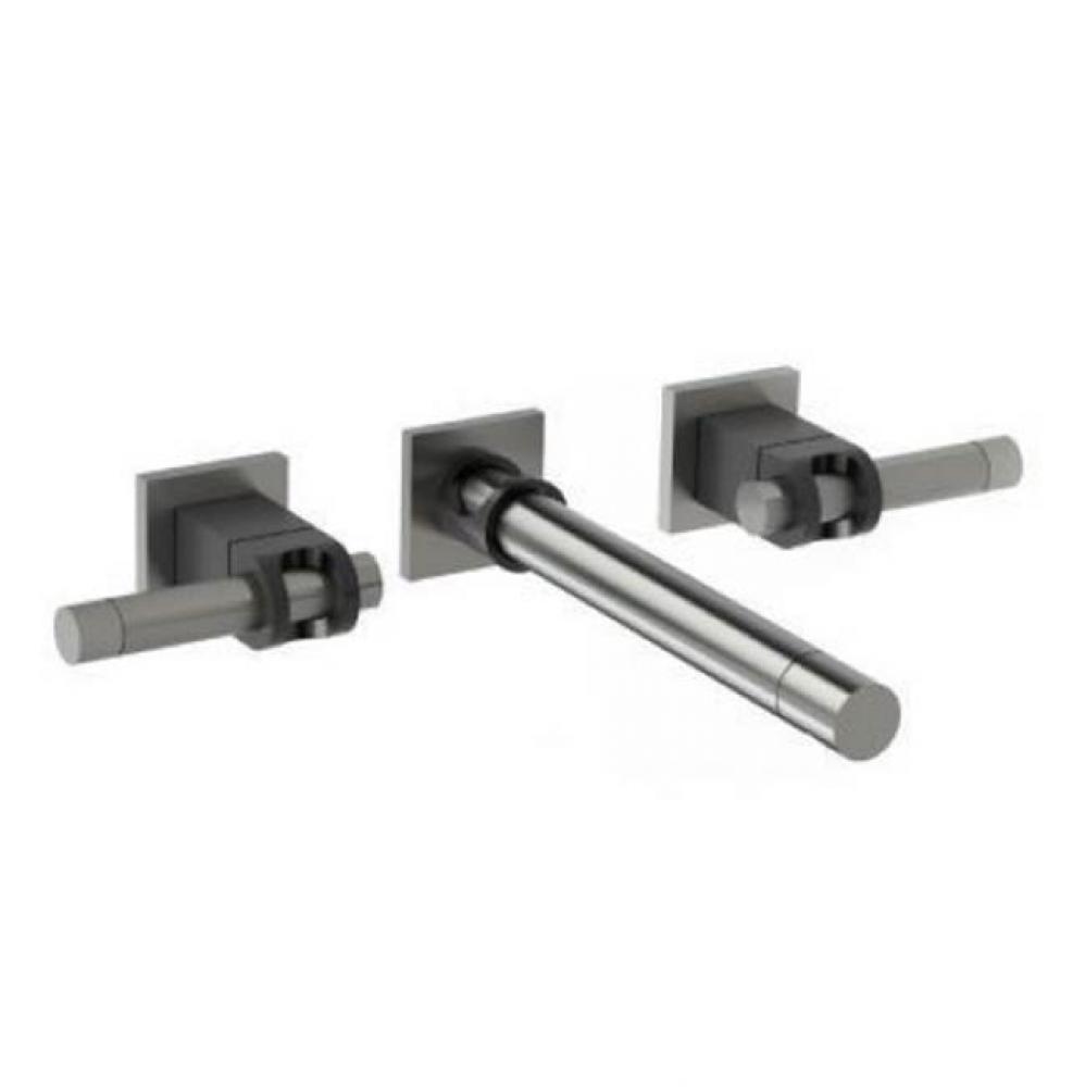 Strap Widespread Wall Mount Tub Filler With Fixed Spout 5-3/4'' Wall To Aerator