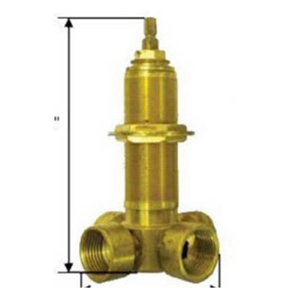 Wherever Deck Mount Diverter With 1/2'' Cartridge (1 In, 2 Out)