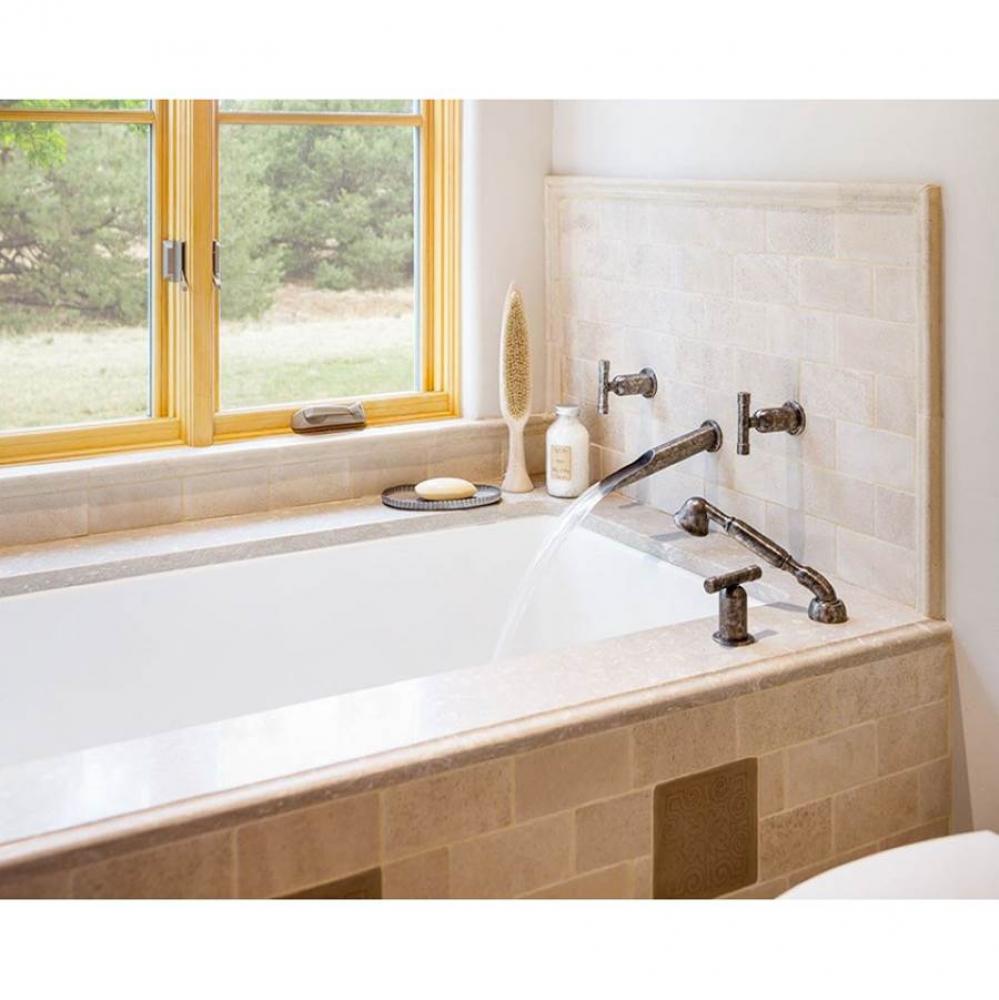 Wherever Wall Mount Tub Filler With Waterfall Spout 7-3/4'' Wall To Tip 2-3/4'&apos